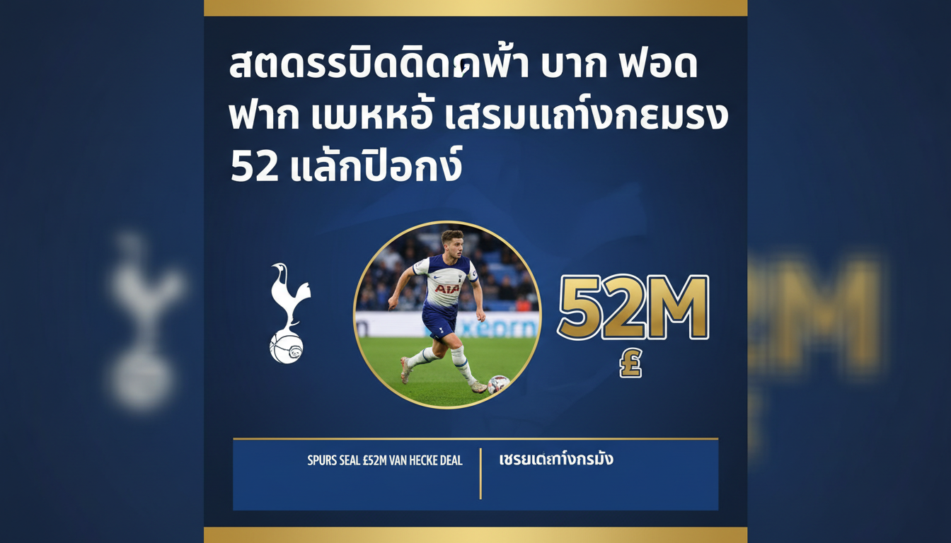 สเปอร์สปิดดีลคว้า ยาน พอล ฟาน เฮคเค่อ เสริมแกร่งแนวรับ 52 ล้านปอนด์